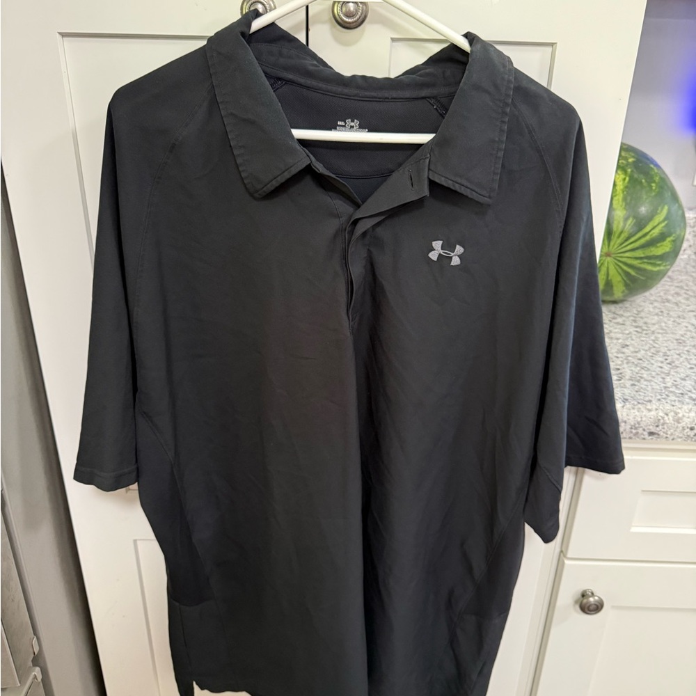 Under Armour Black Men's Short Sleeve Polo with Logo